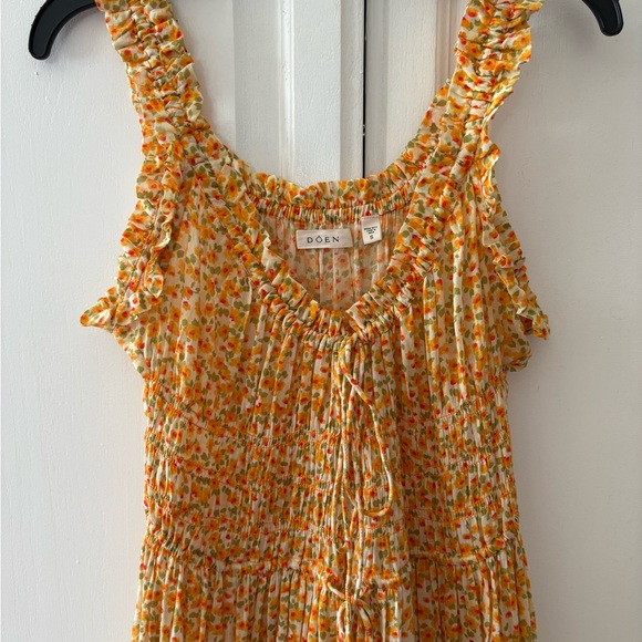 Dôen Emmaretta Dress Yellow Floral EUC - Picture 5 of 6